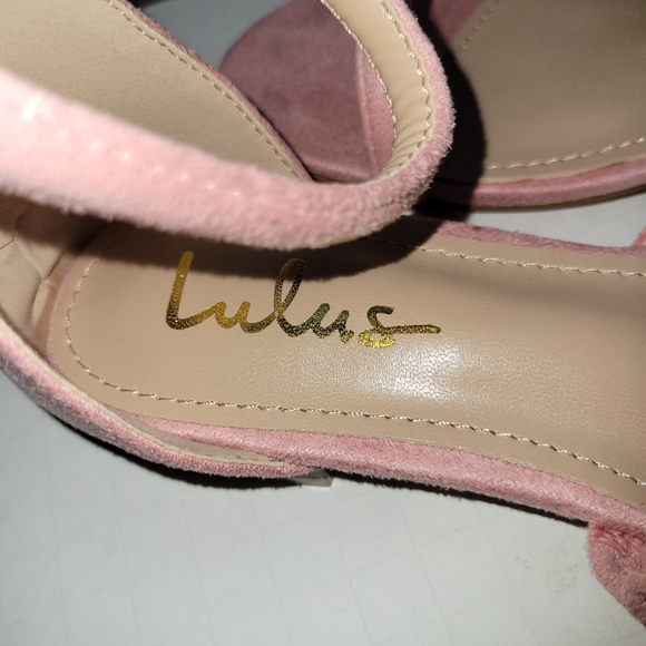 Lulu's Quin Pink Suede Flat Sandals Size 7 1/2 Barbiecore - Picture 8 of 9